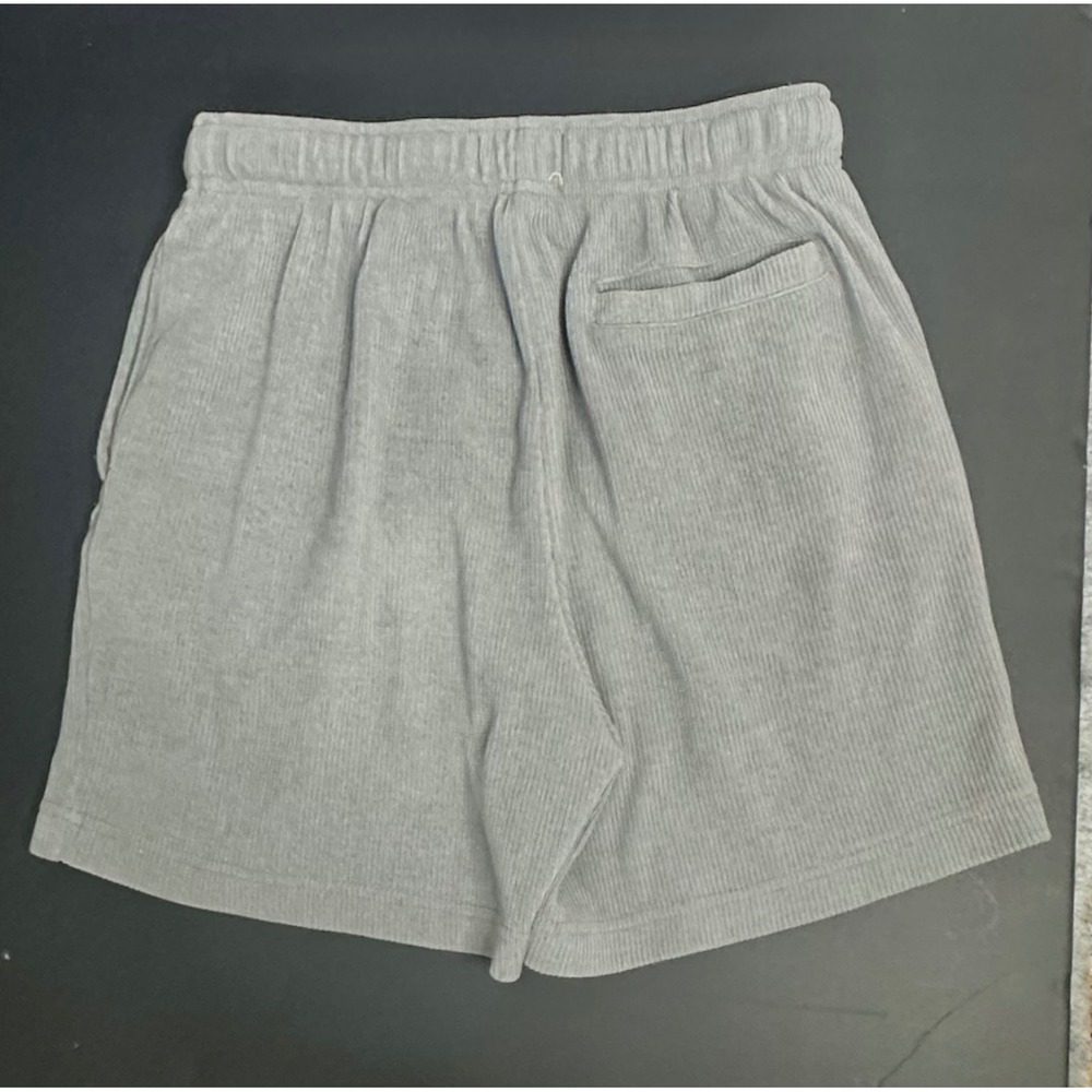 Negative Space Womens Grey Ribbed Knit Drawstring Lounge Shorts Size Medium - Picture 3 of 7